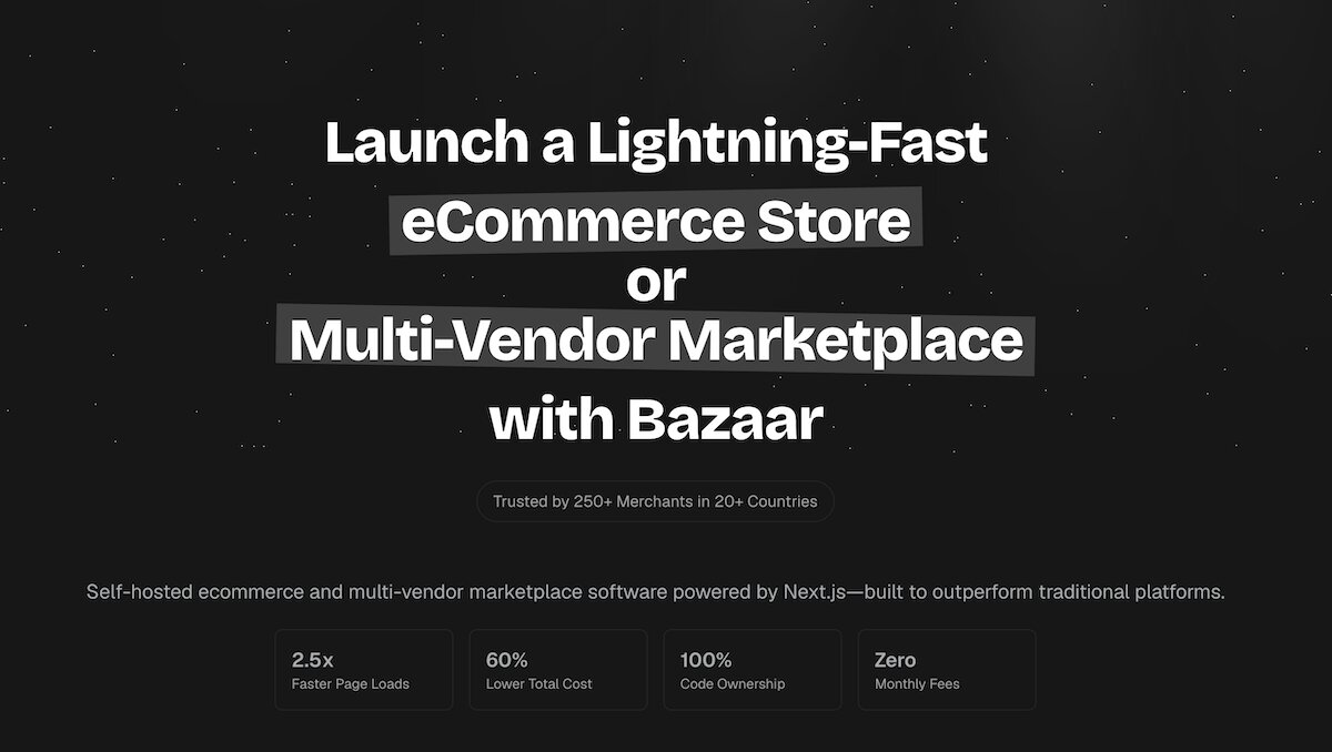 Bazaar full eCommerce solution